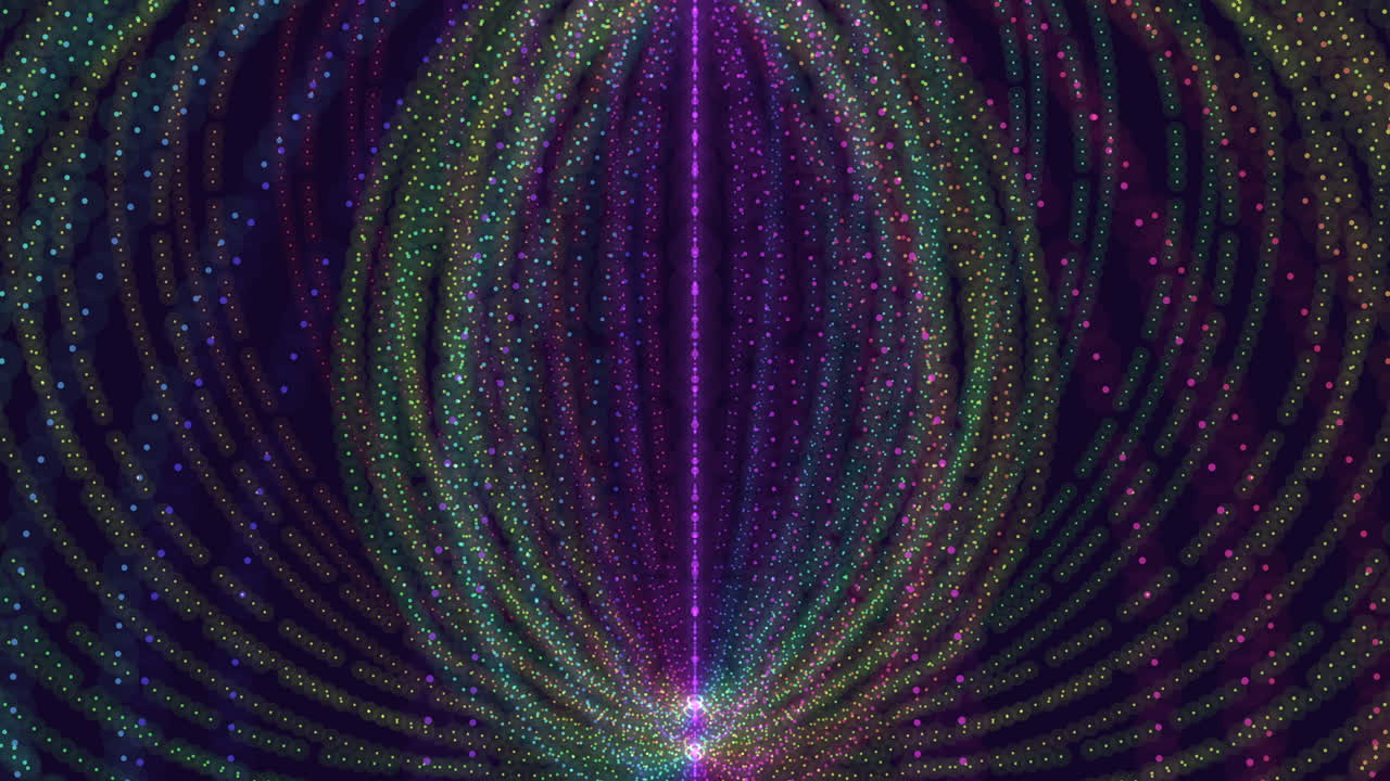 Neon audio waves and led glitters on black gradient