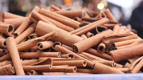 cinnamon sticks in a market