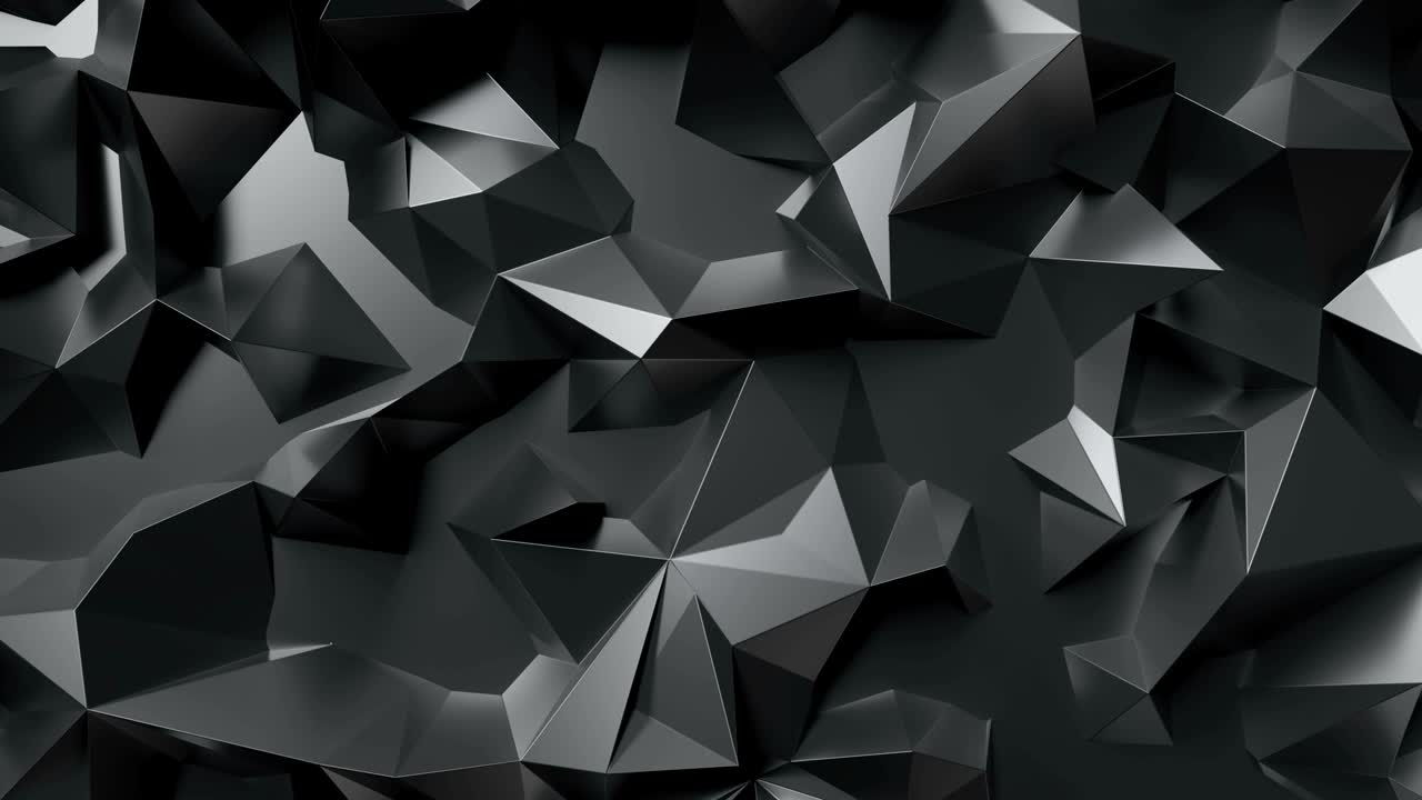 абстрактный черный низкополиграфитный кристаллический фон. беспрепятственно цикличный.