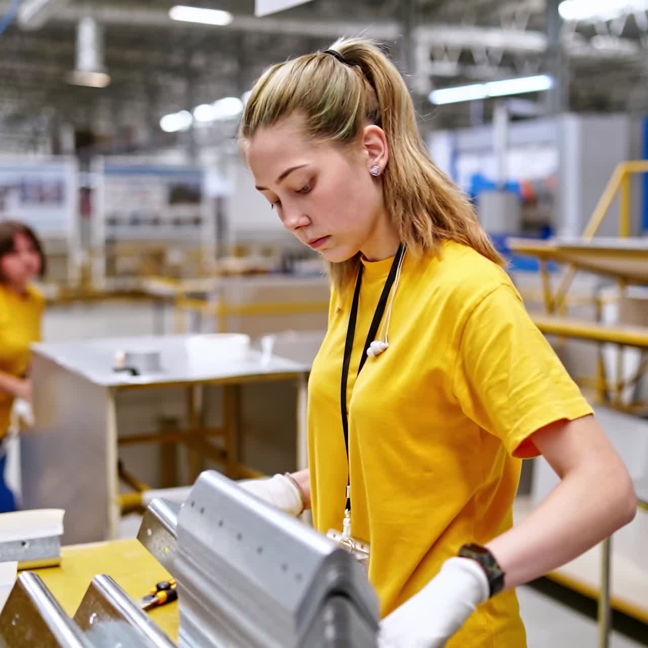 Portrait of worker in factory