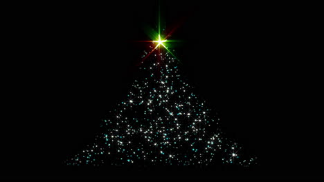 árbol de navidad hecho de estrellas