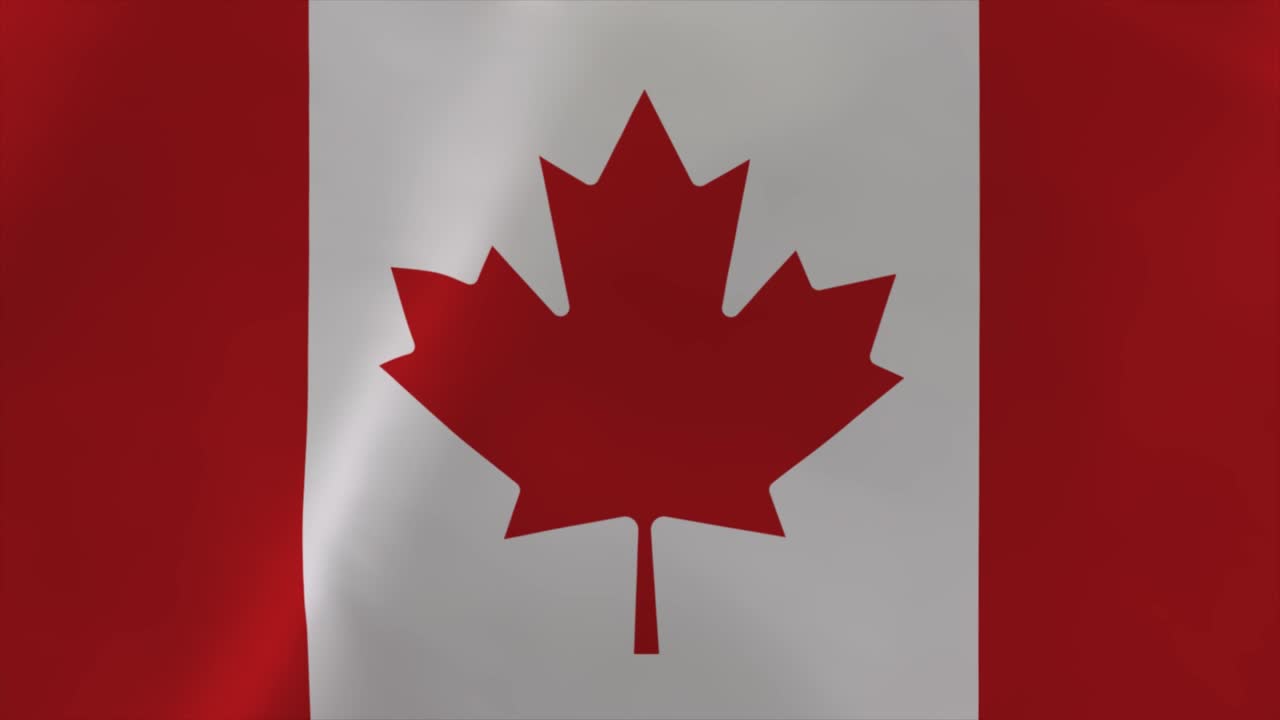 bandera canadiense ondeando 4k fondo de papel tapiz en movimiento