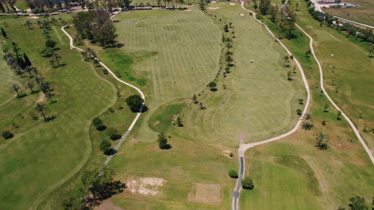 Aerial View Of Golf Course In Marbella, Spain