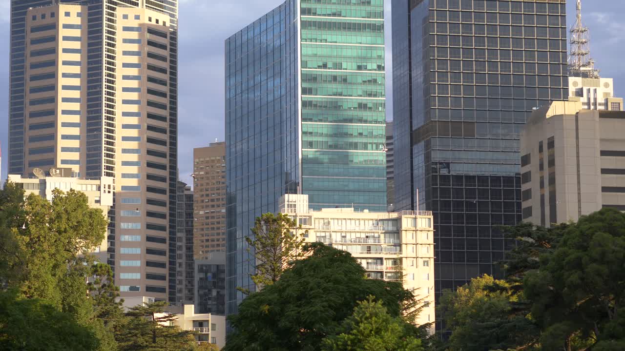 carlton gardens, melbourne durante una soleada tarde de otoño