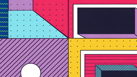 vibrant abstract geometric pattern in retro style