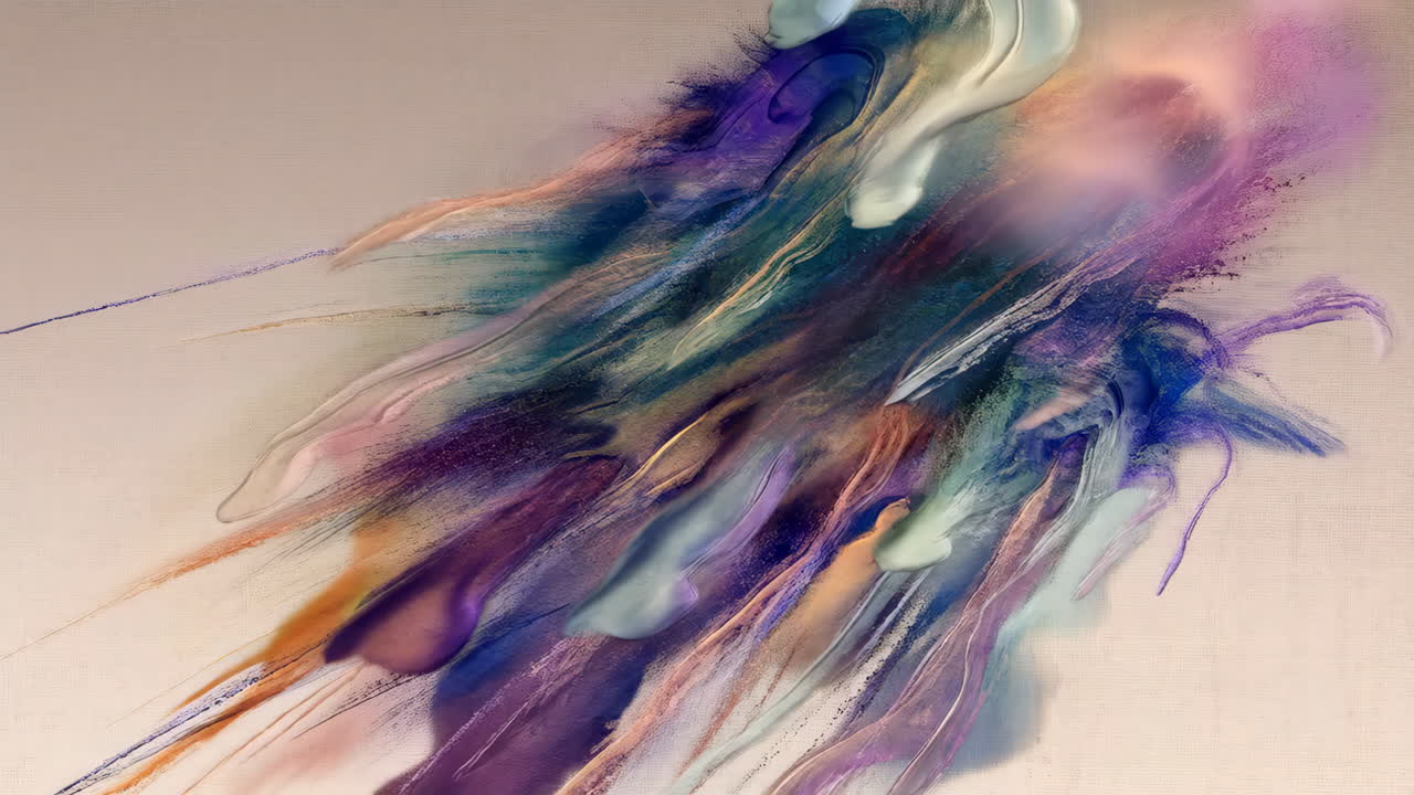 Vibrant Abstract Fluid Art Composition