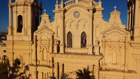 drone footage over a mexican cathedral in hermosillo sonora
