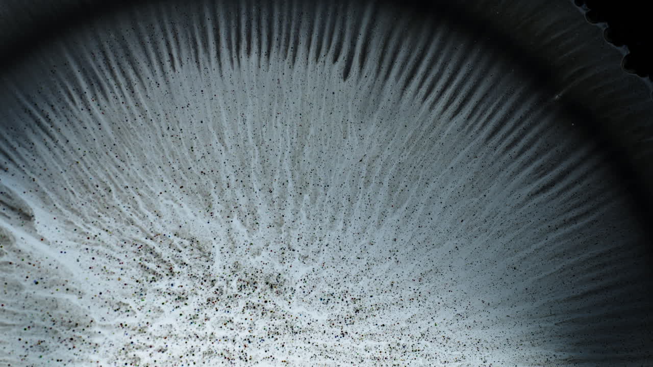 Macro shot of substances mixing creating fascinating patterns