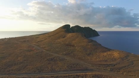 coastal mountain view at sunrise/sunset