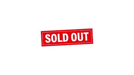 sold out stamp sign. motion graphics.