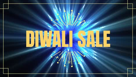 diwali sale text against glittering background 4k