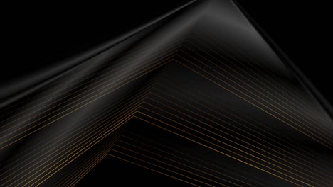 fondo de movimiento abstracto negro con líneas doradas