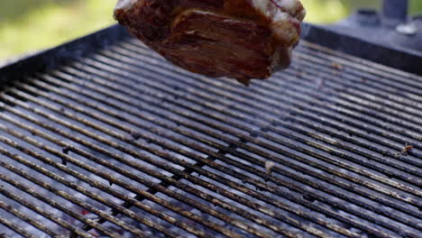 grilling a steak