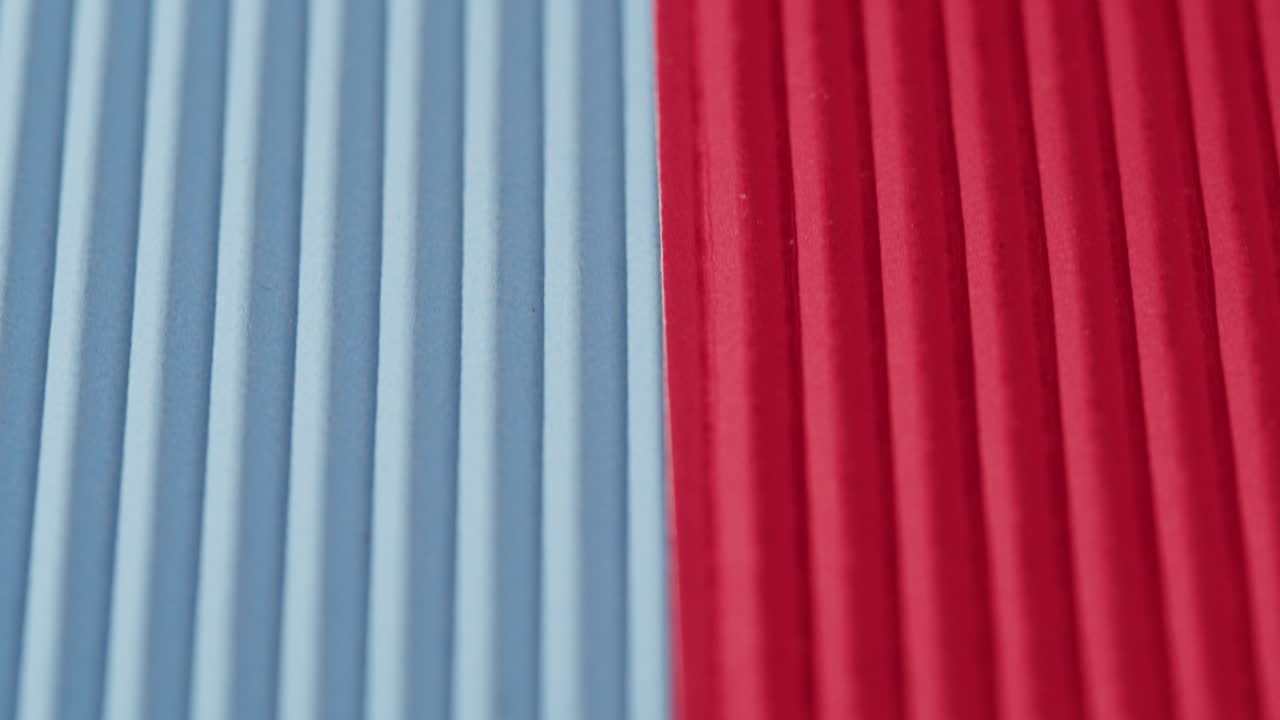 Abstract Red and Blue Corrugated Paper