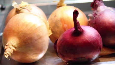 Panning-past-onions-in-restaurant-display