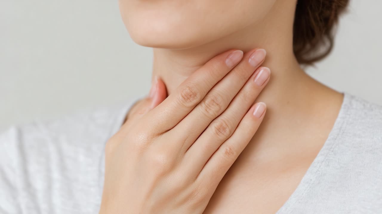 Un tocco delicato al collo: Esplorare la cura di sé e il benessere attraverso la consapevolezza nelle routine quotidiane e nelle interazioni con il nostro corpo.