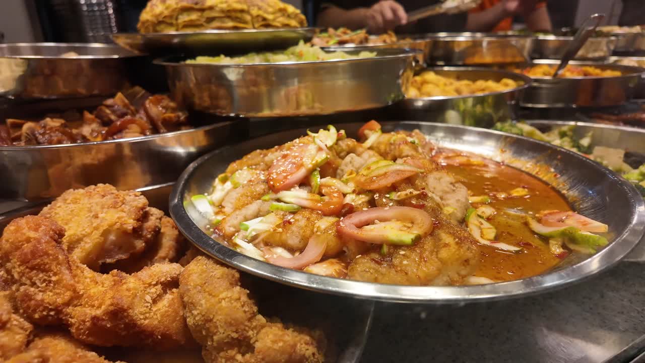 Food Stall with Various Dishes