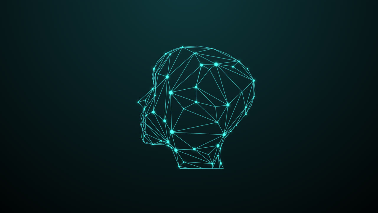 Human Head Outlines Artificial Intelligence