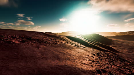hermosas dunas de arena en el desierto del sáhara al atardecer