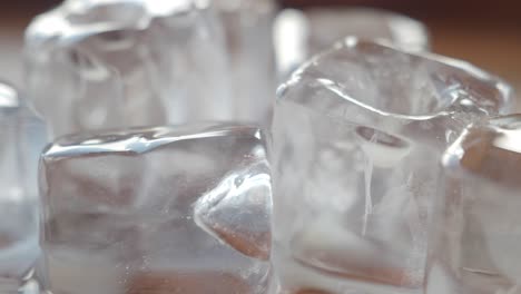 close up of ice cubes