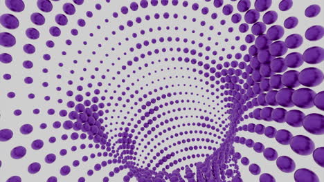 abstract purple spheres tunnel