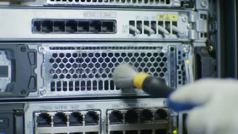 cleaning and maintaining computer server hardware: ensuring optimal performance through dust removal with careful attention to detail