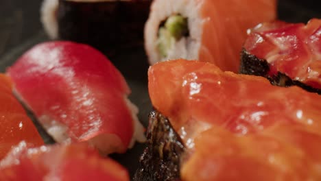 close-up of assorted sushi