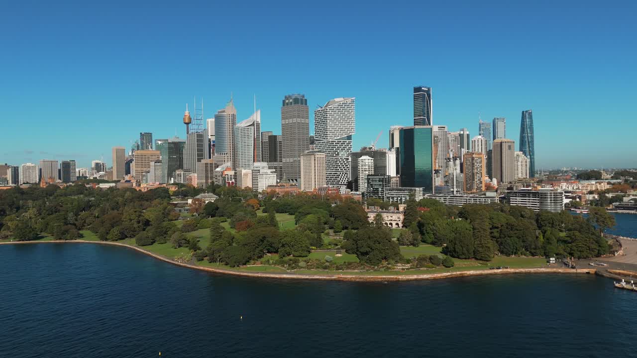 4K CGI drone view of Sydney’s CBD—ideal for showcasing Australia’s economic hub, vibrant city life, and stunning urban landscapes from above.