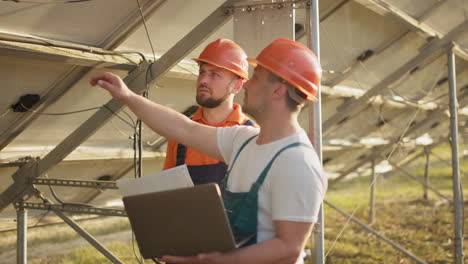 solar panel maintenance and inspection by technicians