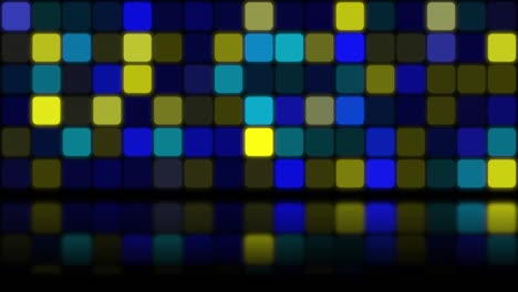 blue and yellow neon mosaic in 80s style