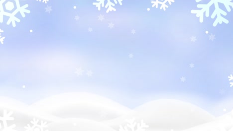 fondo de copos de nieve de navidad de 4k | video de stock sin costuras en bucle