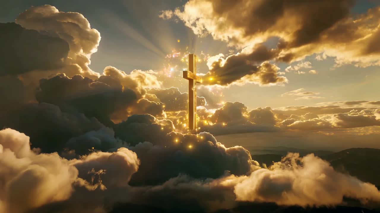 Sfondo di culto con croce cristiana.