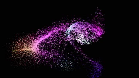 abstract colorful particle motion background