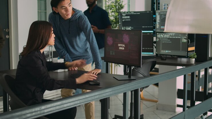 Software developers dealing with hacked online system