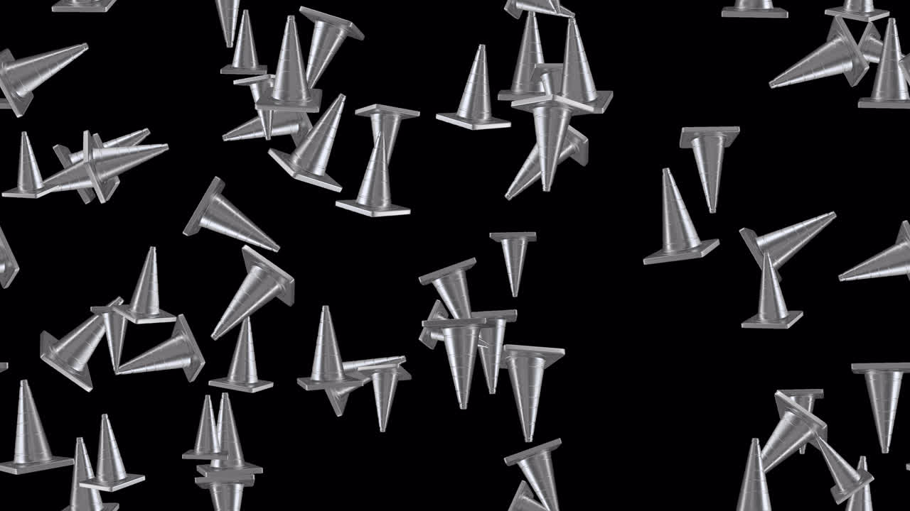 azulejos de bucle de tráfico de cono girando con alfa