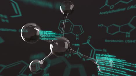 compuesto químico 3d con datos y fórmula estructural de los compuestos químicos