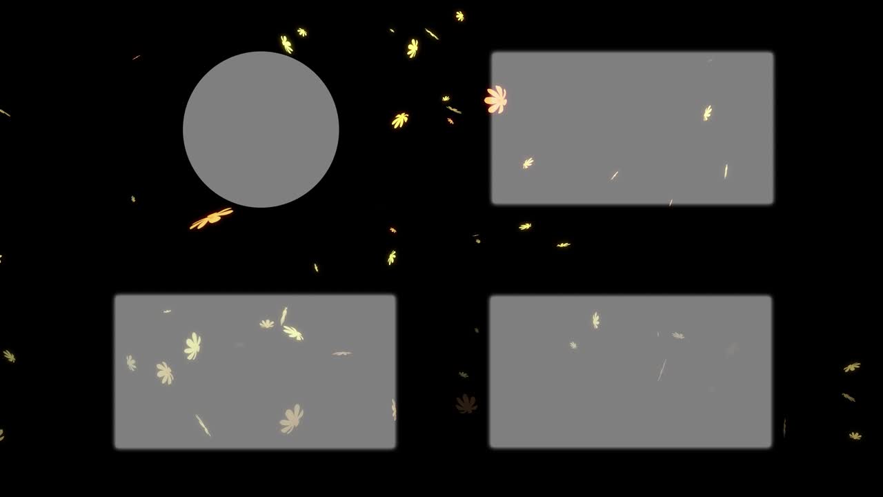 Cosmos flower particles end card ending screen motion graphics