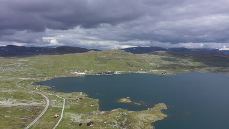 Drohnenaufnahme-Von-Finse,-Norwegen