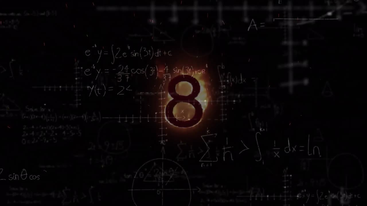 카운트다운을 통해 수학적 방정식의 애니메이션