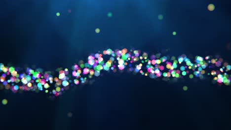 animación de bokeh siguiendo una trayectoria de línea en un entorno submarino con partículas fluctuantes