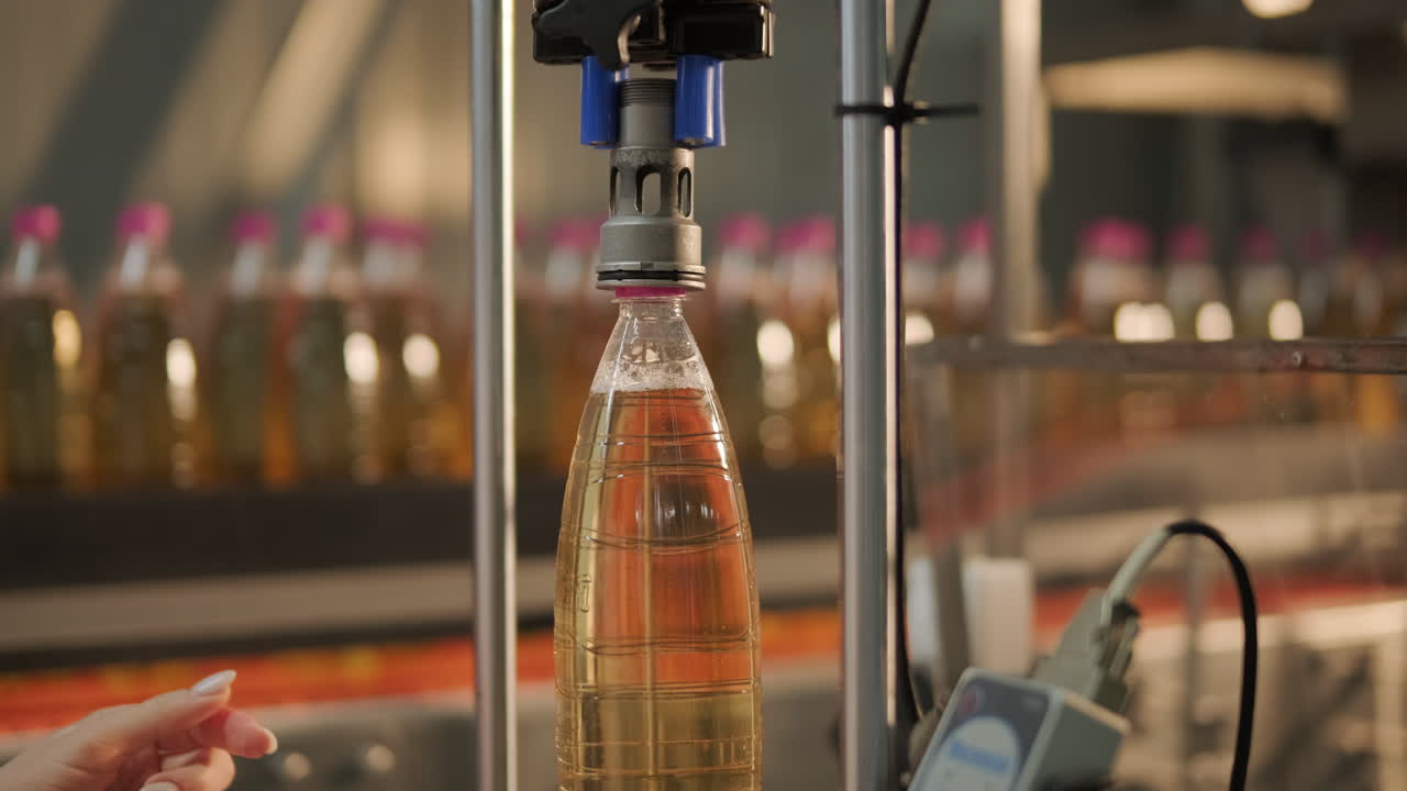 Bottle Capping Process in a Food Processing Plant