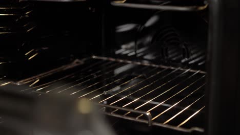vol au vent pastry being placed into oven