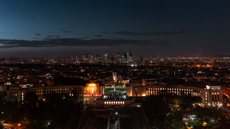 paris skyline at night