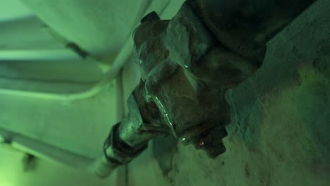 leaking pipe in underground facility