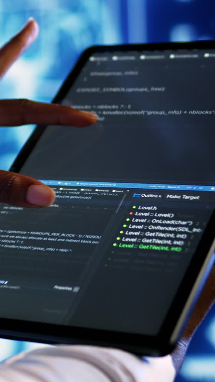 Vertical video AI employee runs code in data center