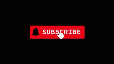 mouse clicking a subscribe button and bell notification youtube intro subscribe notification button