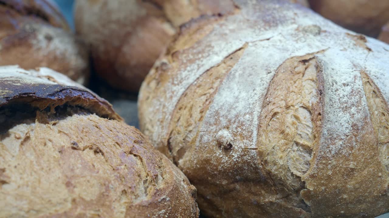 vista de cerca de los panes