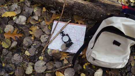 Compass-on-a-map-outdoors