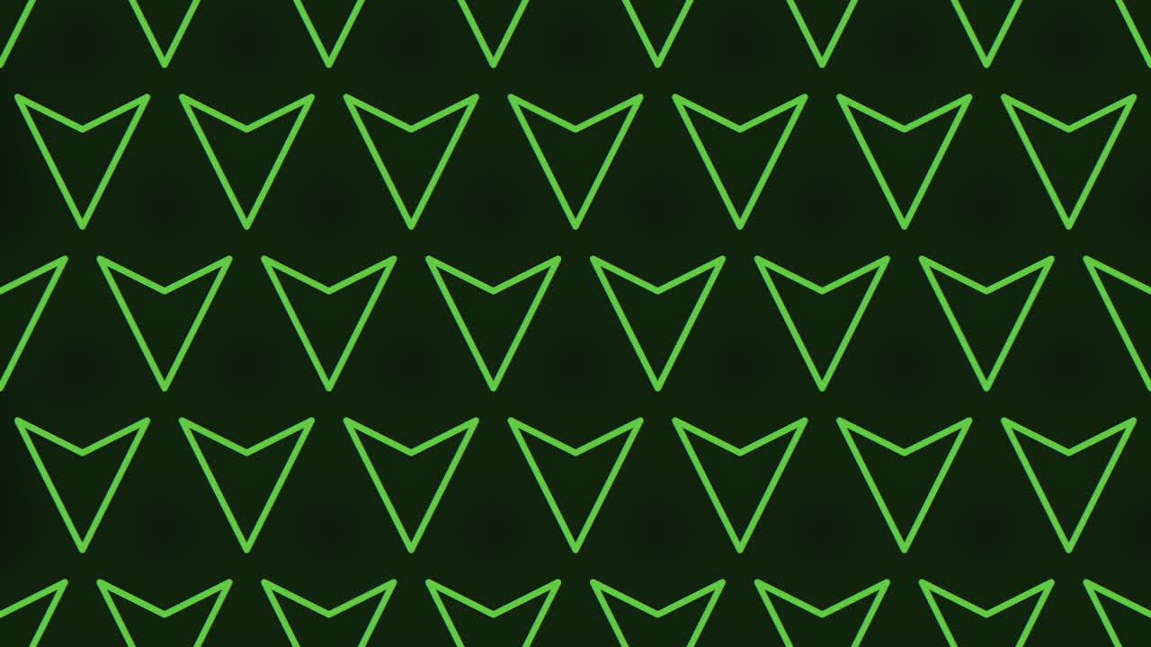 Dynamic green arrow pattern on black background - eye-catching web or app design element