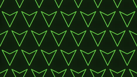 Dynamic-green-arrow-pattern-on-black-background---eye-catching-web-or-app-design-element